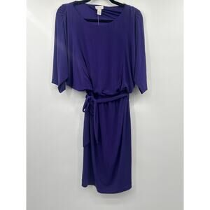 NWT Chicos Women’s Dolman Sleeve Asian Eggplant Dress Chico Size 1/Size M